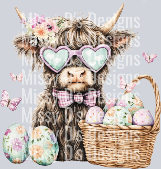 Easter Cow pastel