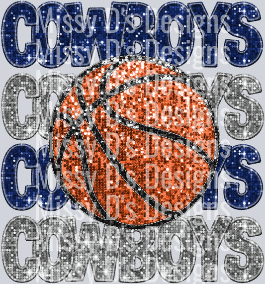COWBOYS blue silver