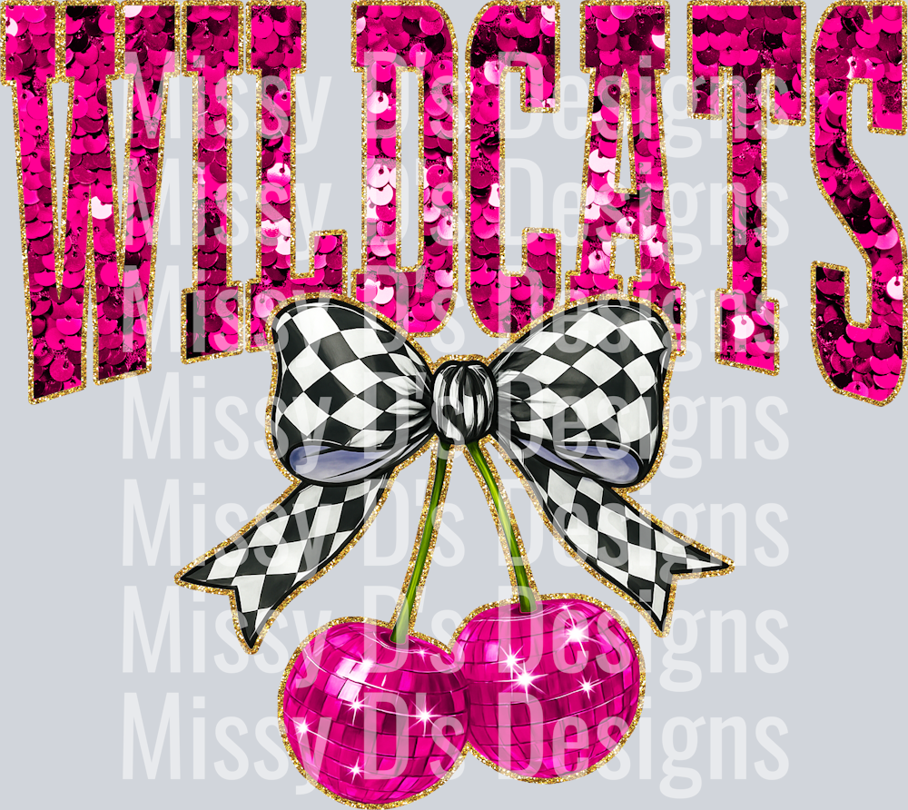 Pink Sequin Cherry Wildcats