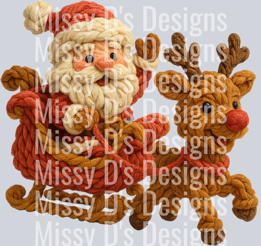 SANTA RUDOLPH SLEIGH