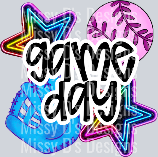 GAME DAY SOFTBALL BLACK