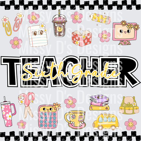 GIRLY SIXTH GRADE TEACHER