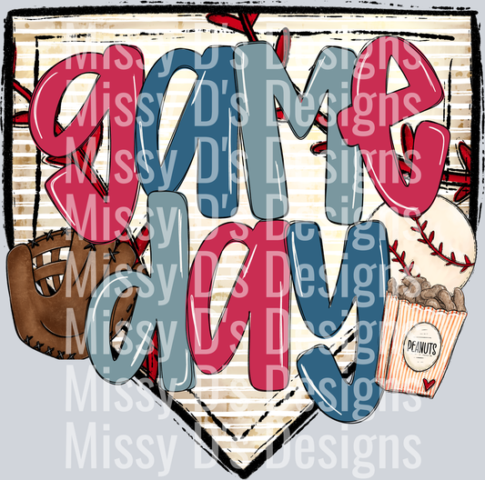 RED BLUE GAME DAY BASEBALL 4
