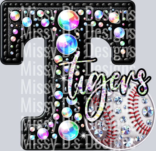 leather baseball tigers