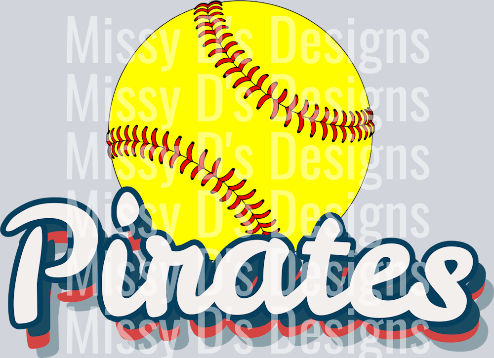 Retro Vintage Pirates Softball