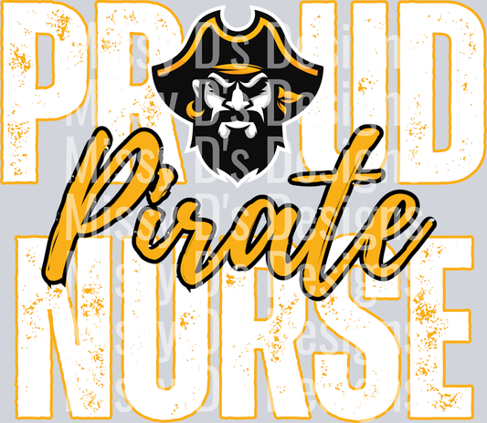 proud pirate nurse mascot