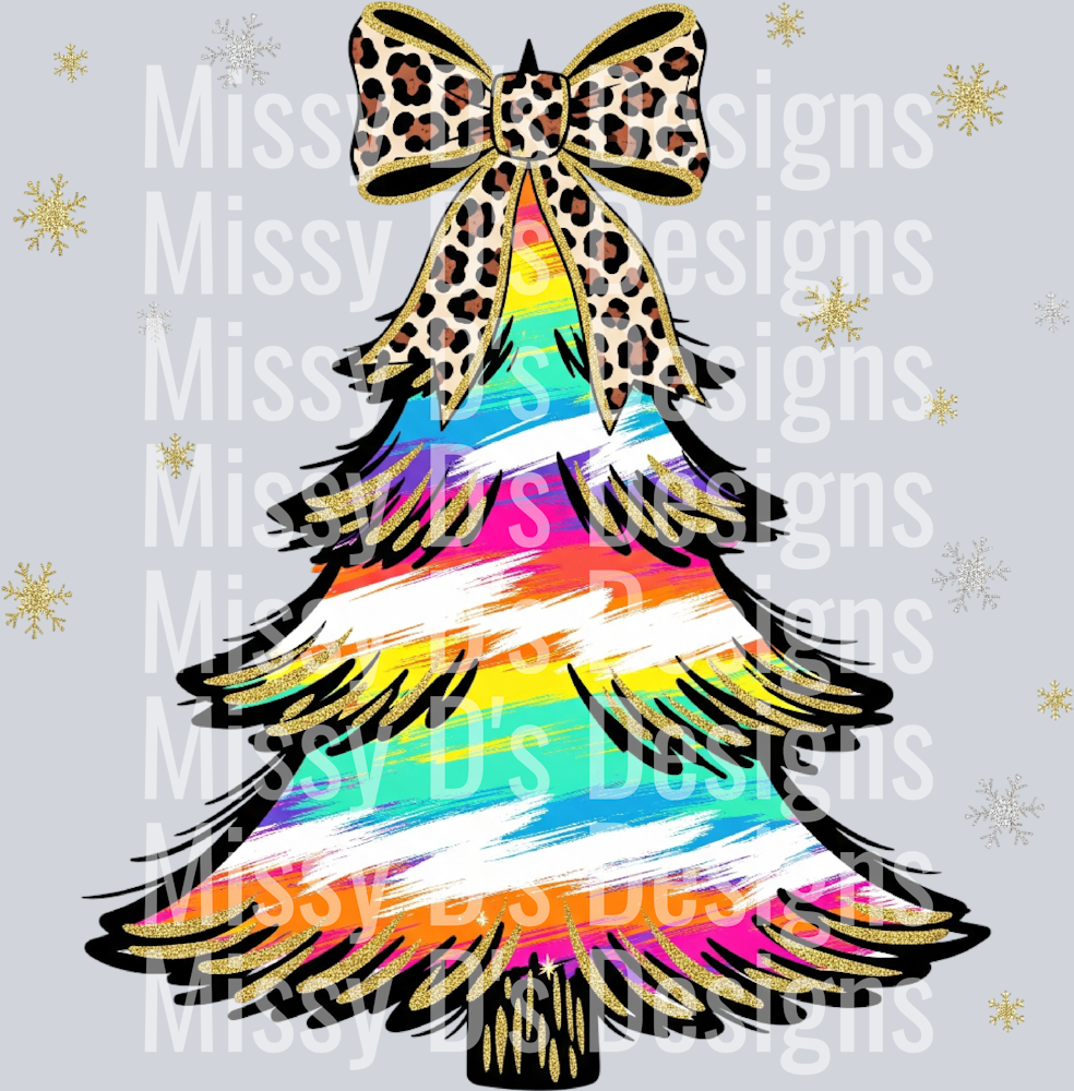 Pink Christmas Tree Bow Shirt