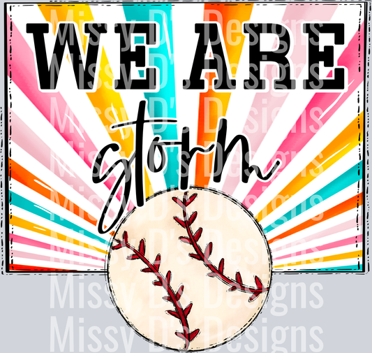 sunburst WE ARE storm baseball
