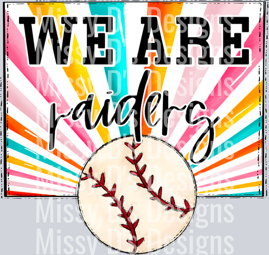 sunburst WE ARE CUSTOM raiders baseball