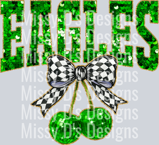Green Sequin Cherry Eagles