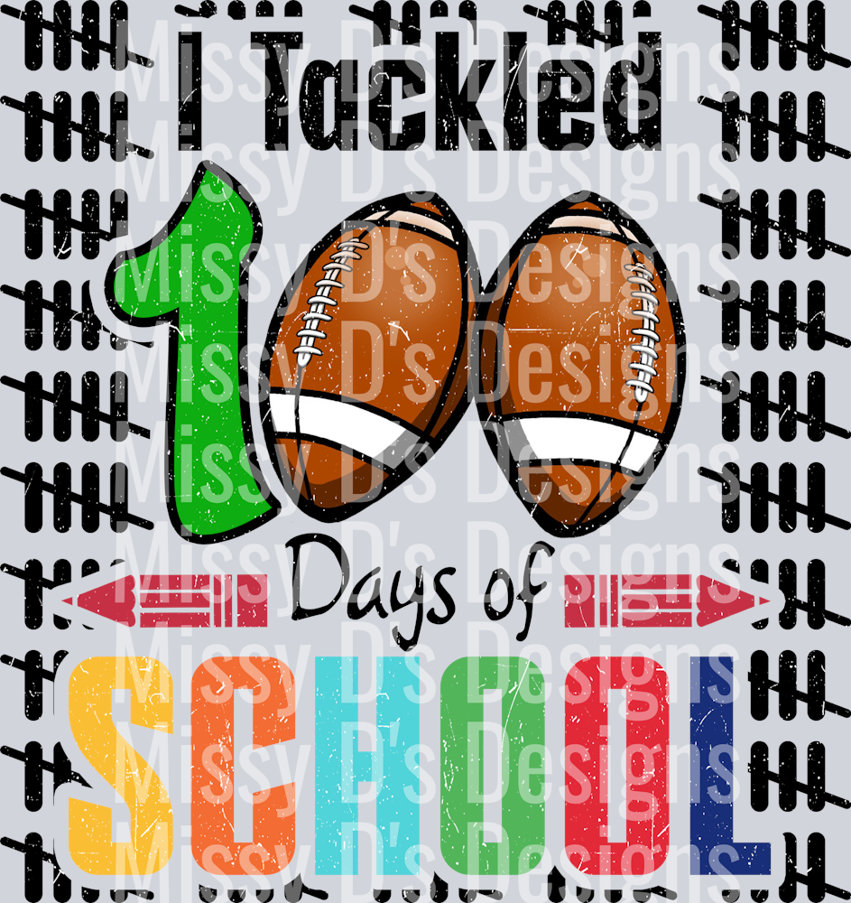 football 100 days of school
