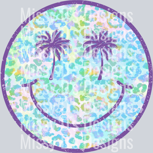 3 palm trees leopard smiley