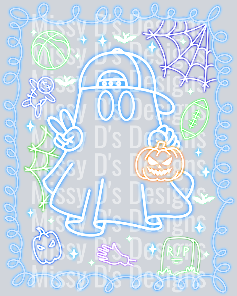 Neon Ghost Blue