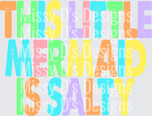 this little mermaid is salty