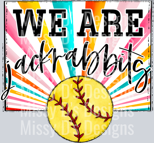 sunburst WE ARE jackrabbits softball