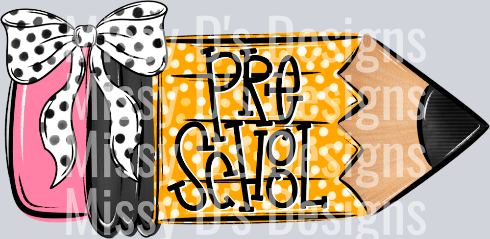 SchoolPencilDoodleGirlPreschool